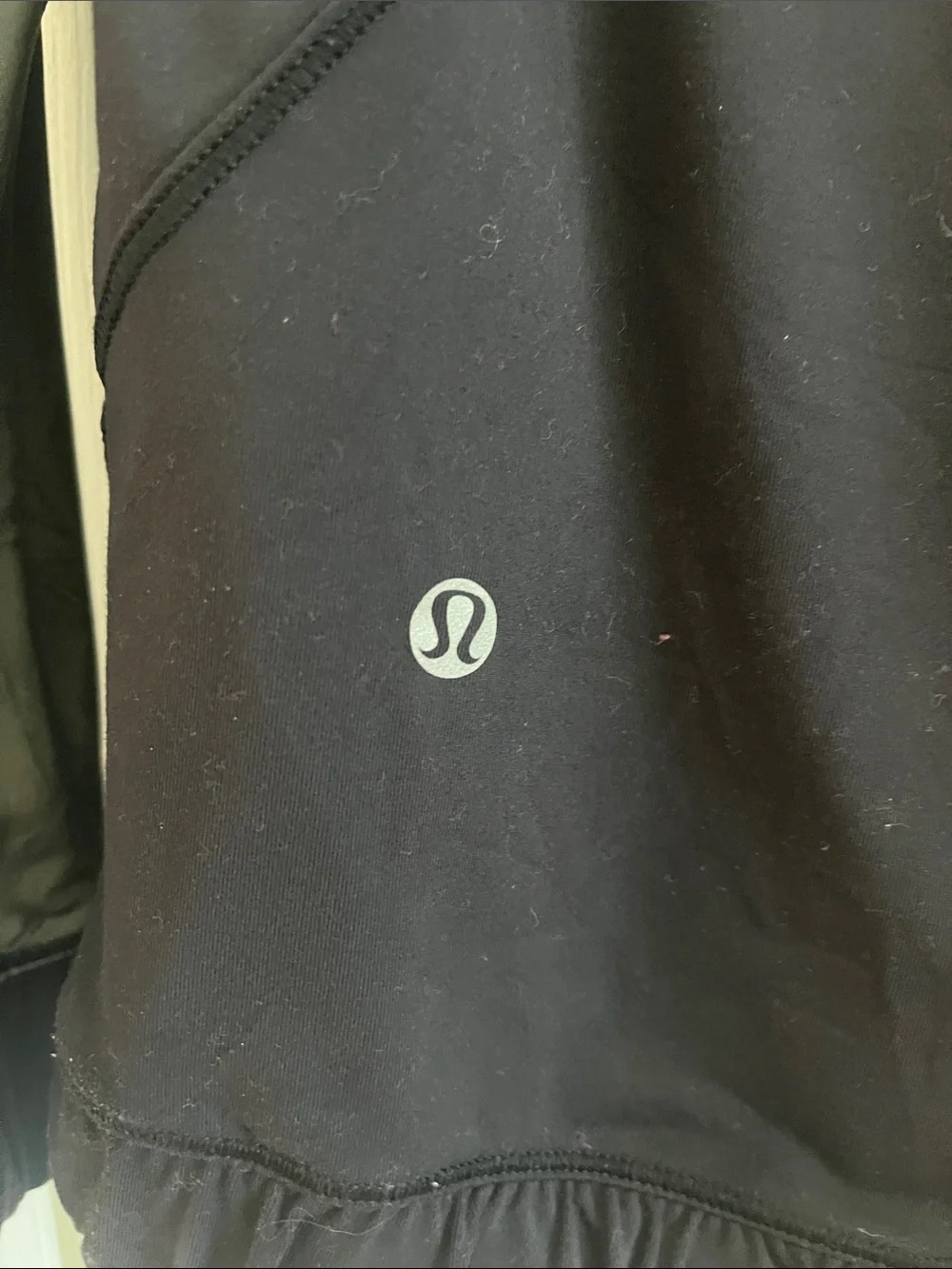 lululemon athletica Black Hoodie with Dark Gray Contrast Sleeves